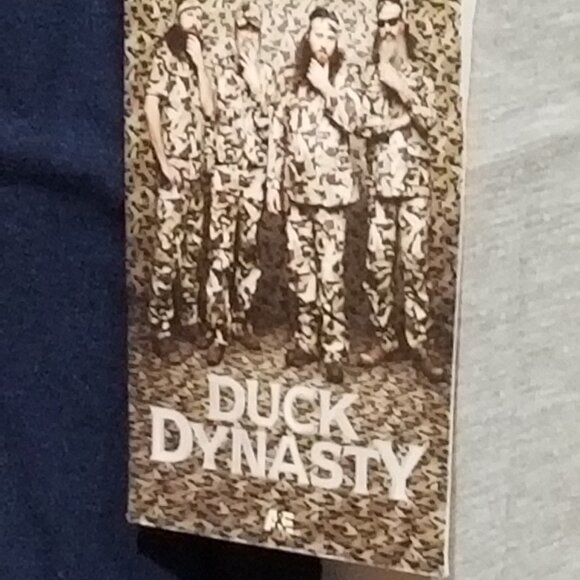 DUCK DYNASTY Womens M 7-9 Blue Get Yer Quack On Long Sleeve T-Shirt Shirt NWT - Picture 3 of 6